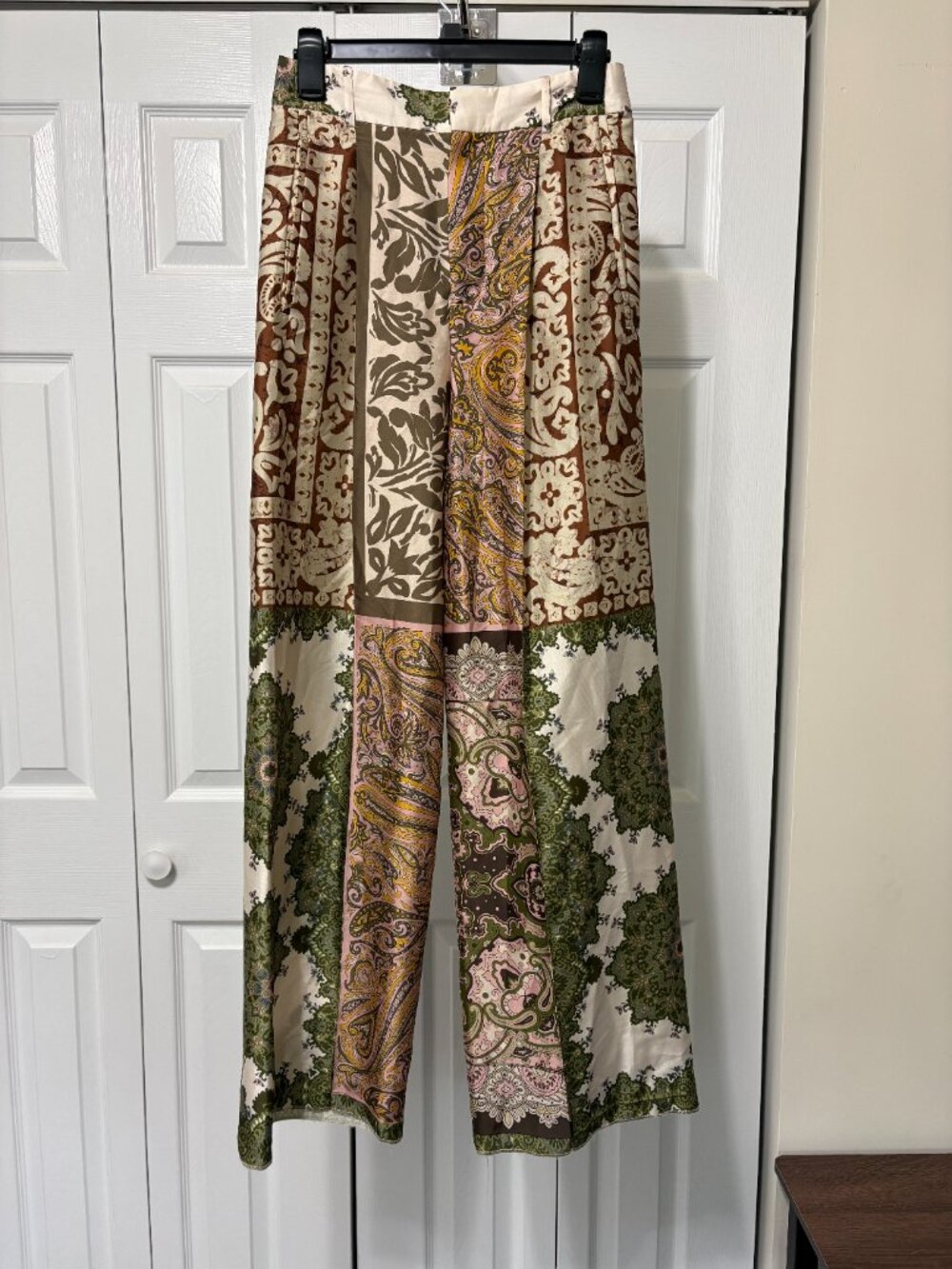 Zara Printed Wide-leg Pants